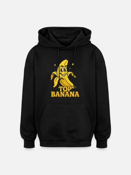 Gros bonnet - Sweat à capuche oversize unisexe - noir