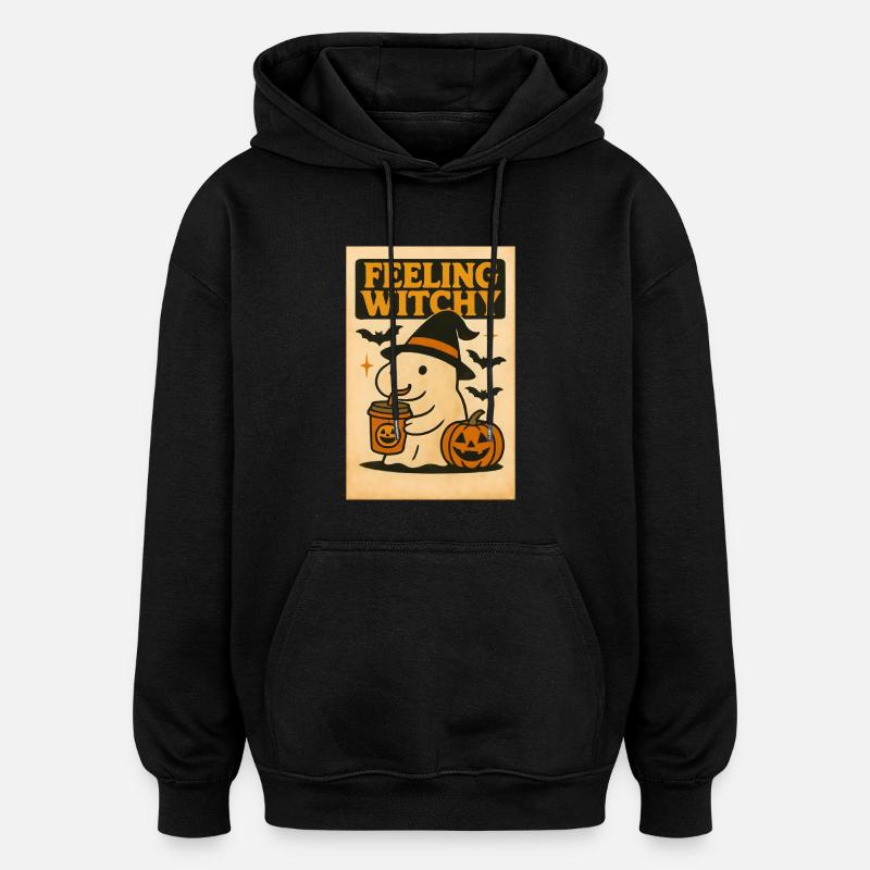 Ghost Capybara Halloween Gift - Oversized Unisex Hoodie - black