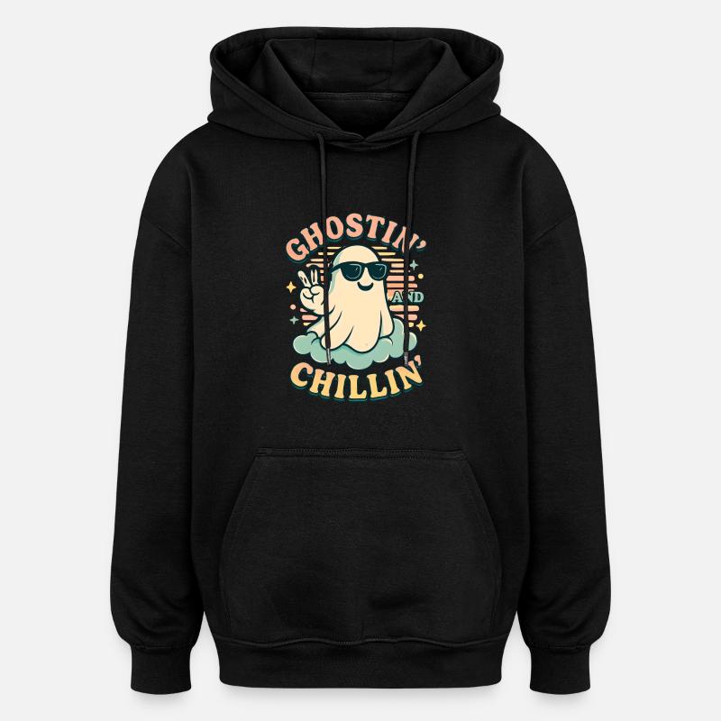 Halloween Geist Kostüm Geschenk - Oversized Unisex Hoodie - Schwarz