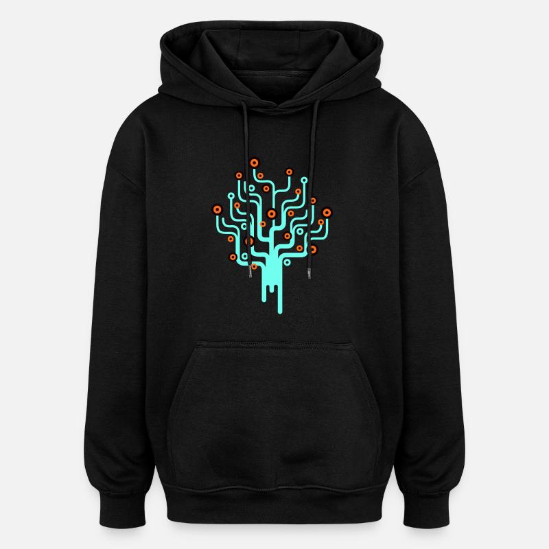 baum2_3f - Oversized Unisex Hoodie - black