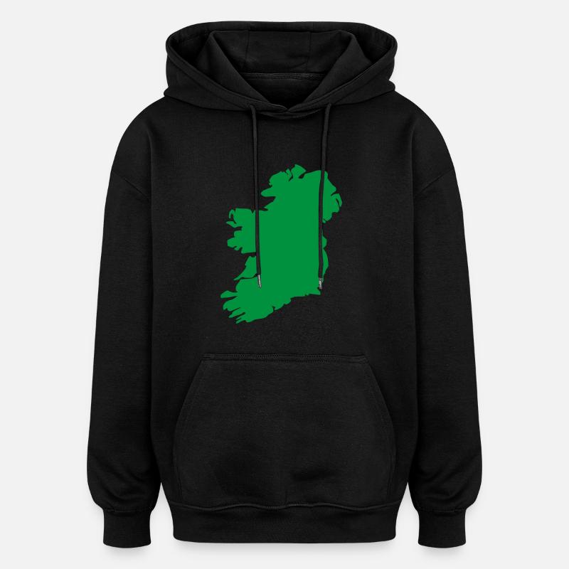 Irland - Oversized Unisex Hoodie - Schwarz