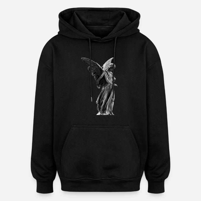 Un ange gracieux - Sweat à capuche oversize unisexe - noir