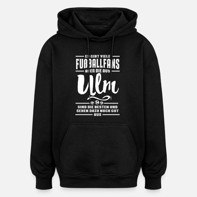 Fußball Ulm - Oversized Unisex Hoodie - Schwarz