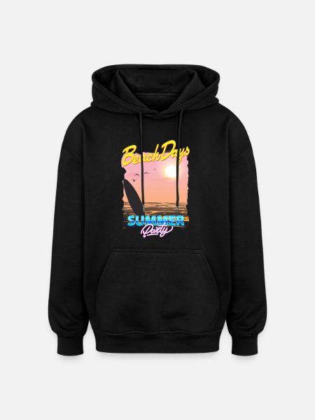 Summer Party - Oversized Unisex Hoodie - black