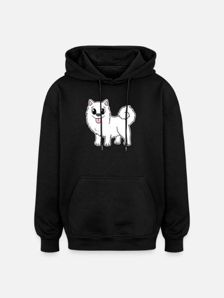 Samojede Hunderasse Hund Hunde - Oversized Unisex Hoodie - Schwarz
