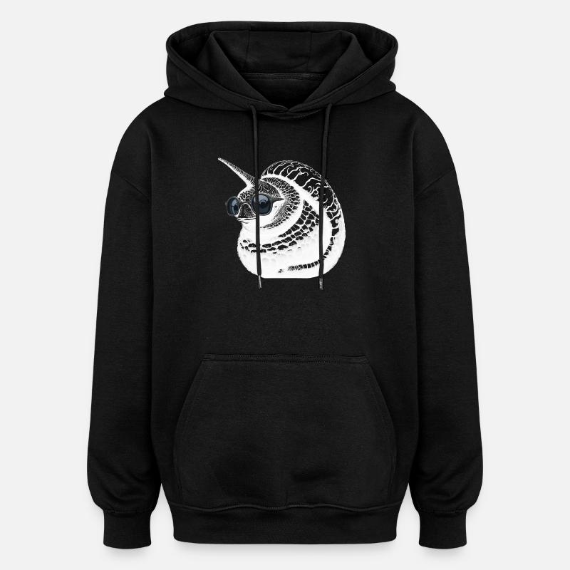 Coole EinhornSchnecke - Oversized Unisex Hoodie - Schwarz