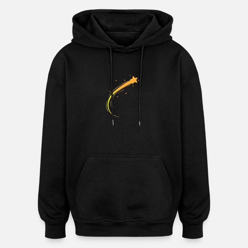 Étoile Filante, Espace, Astéroïde - Sweat à capuche oversize unisexe - noir