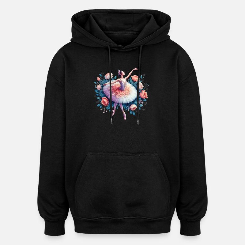 Ballet dancer with tutu - Oversized Unisex Hoodie - black