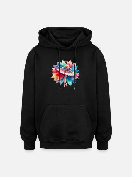 Ballet dancer with tutu - Oversized Unisex Hoodie - black