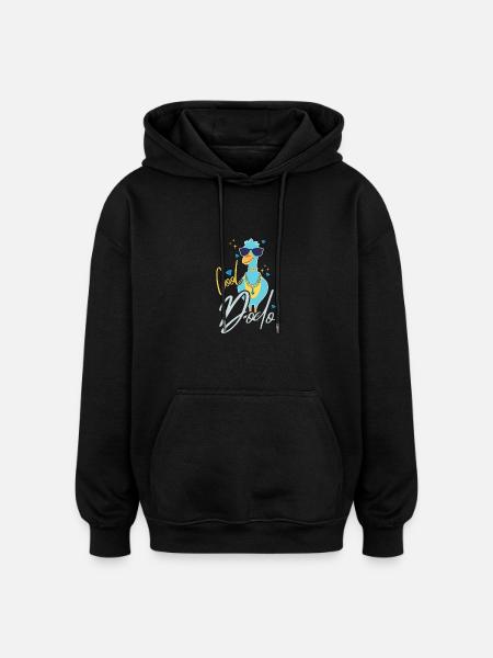 cool dodo funny comic style - Oversized Unisex Hoodie - black