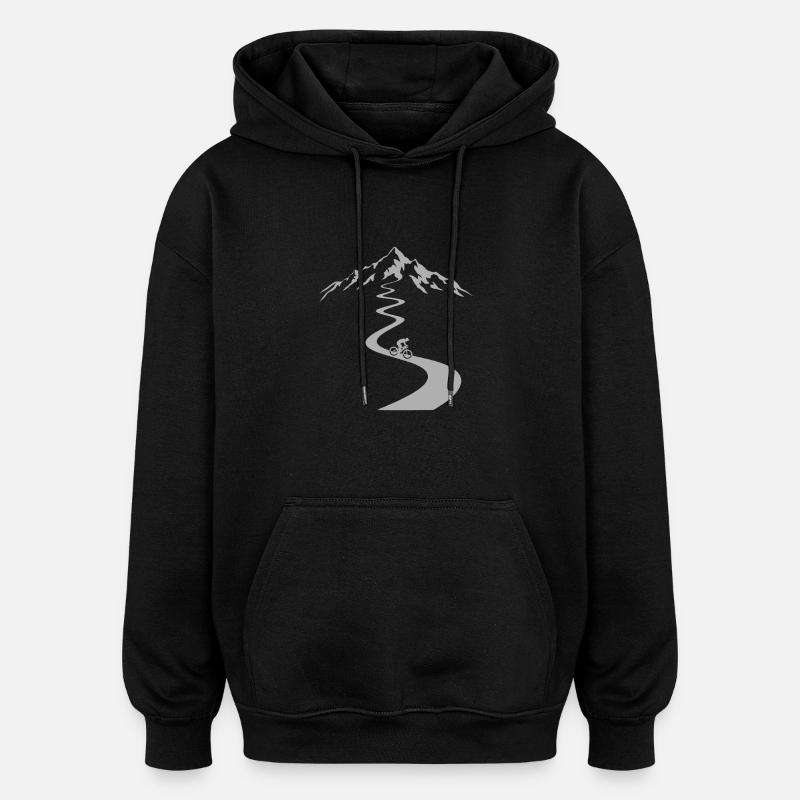 VTT Vélo Cyclisme - Sweat à capuche oversize unisexe - noir