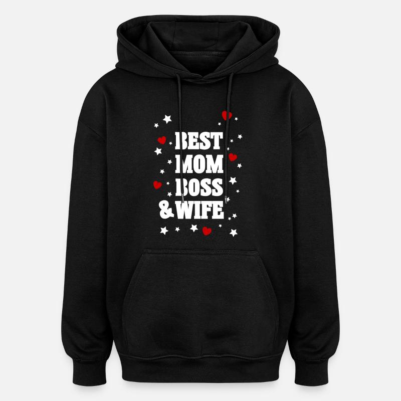 Meilleure maman épouse - Sweat à capuche oversize unisexe - noir