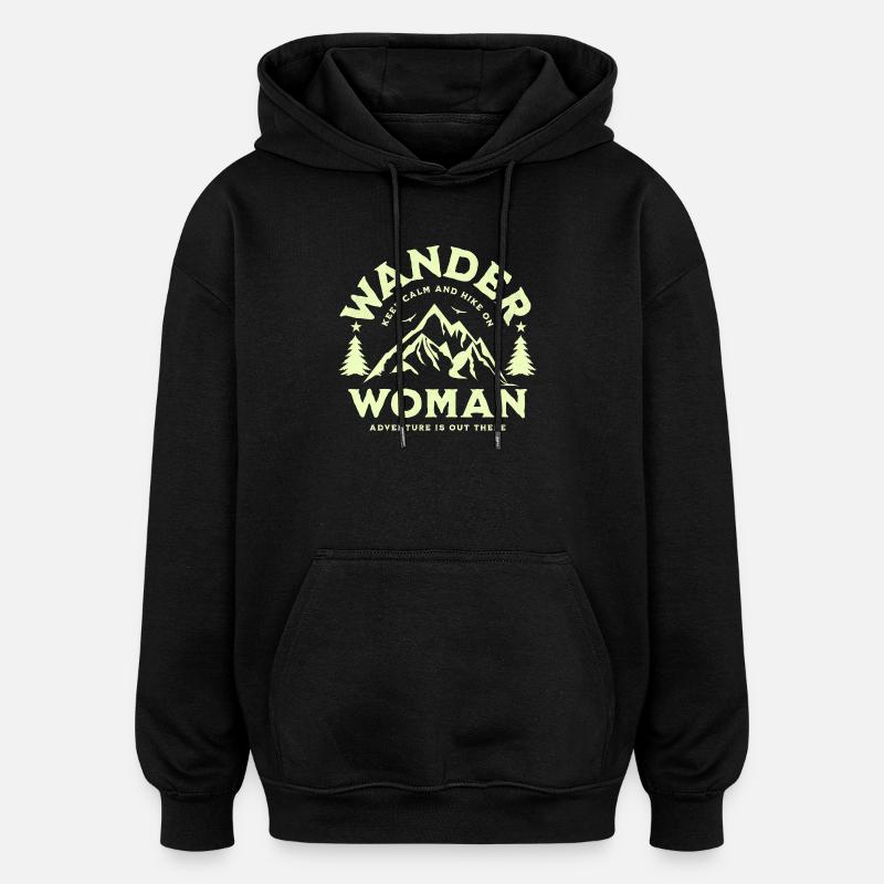 Femme errante - Sweat à capuche oversize unisexe - noir