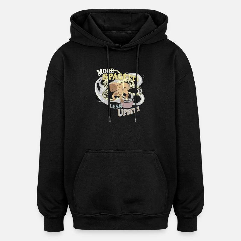 Cap(p)y spaghetti sans upsetti - Sweat à capuche oversize unisexe - noir