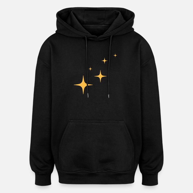 Funkeln - Glitzer - Sterne - Oversized Unisex Hoodie - Schwarz