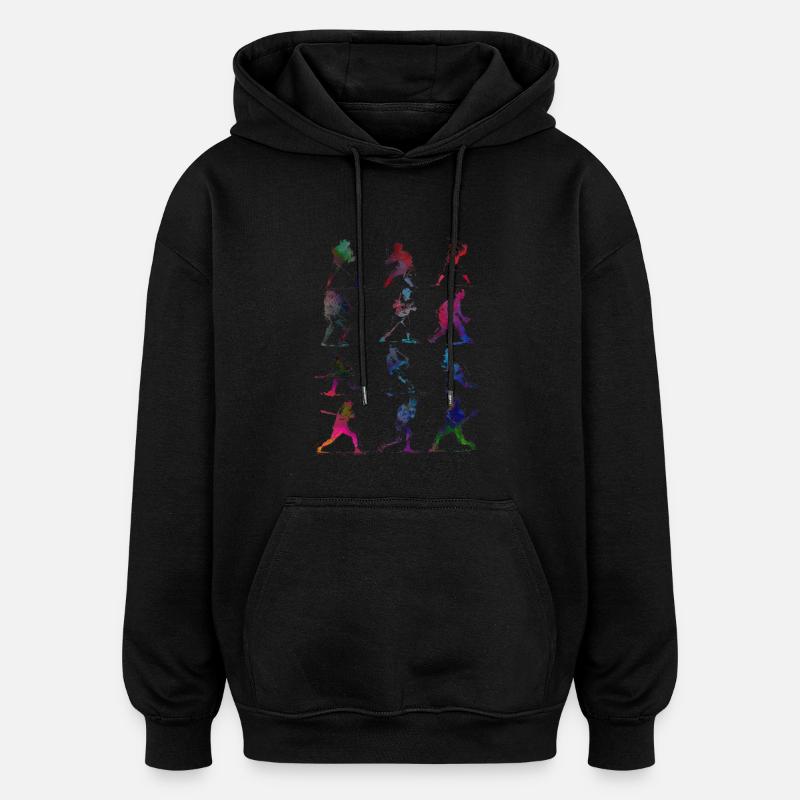 Baseball player #baseball #sport - Oversized Unisex Hoodie - black
