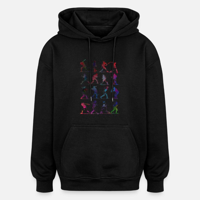 Baseball player #baseball #sport - Oversized Unisex Hoodie - black