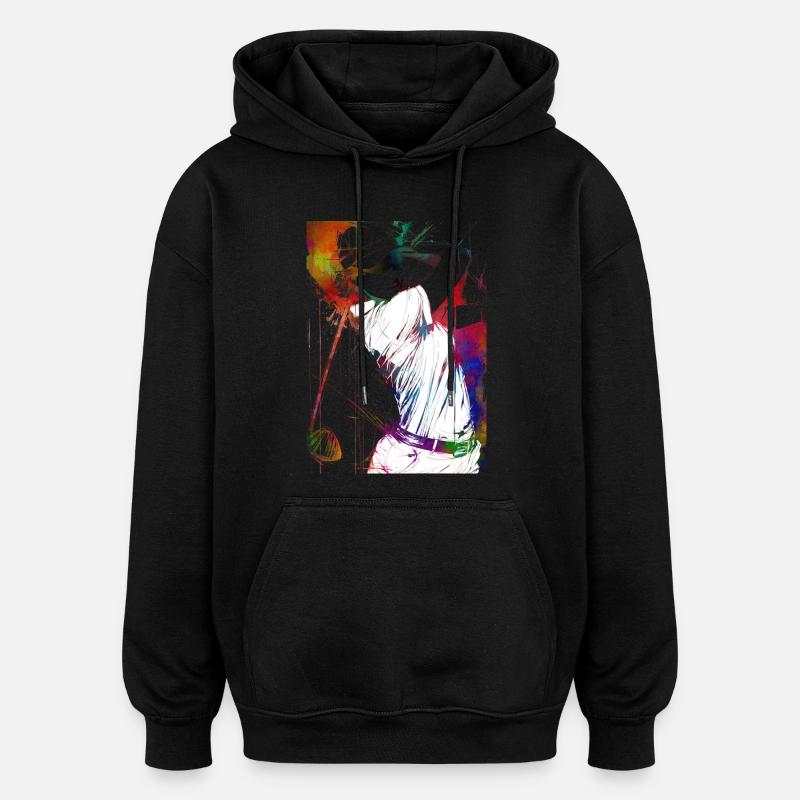 Golfspieler #golf - Oversized Unisex Hoodie - Schwarz