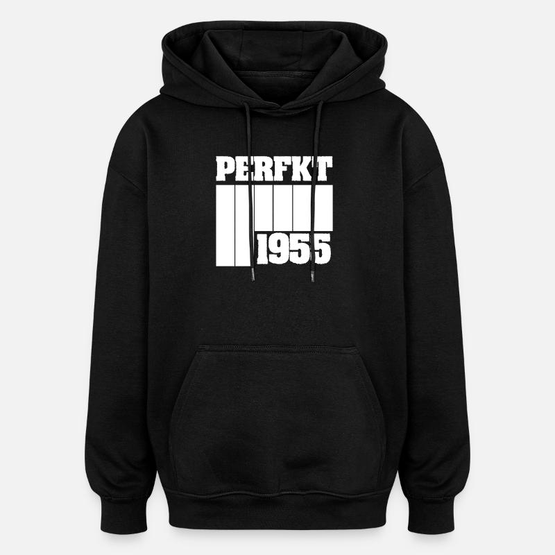 1955 - Sweat à capuche oversize unisexe - noir
