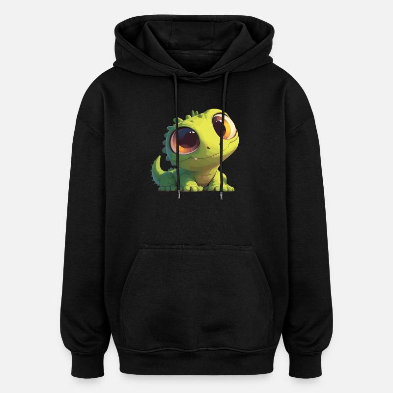 Eidechsen Eidechse - Oversized Unisex Hoodie - Schwarz