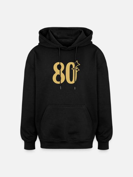 80e anniversaire 80e Étoile d’Or - Sweat à capuche oversize unisexe - noir