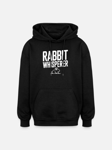 Rabbit Whisperer - Oversized Unisex Hoodie - black