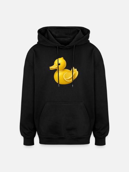 Canard citron | Motif mignon d’animal fruitier - Sweat à capuche oversize unisexe - noir
