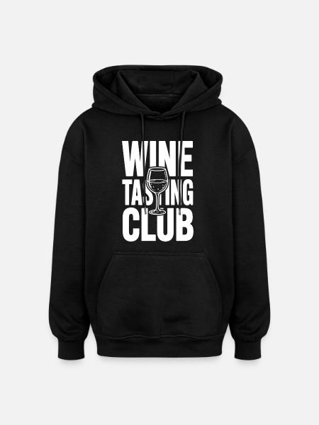 Wine Tasting Club - Oversized Unisex Hoodie - black