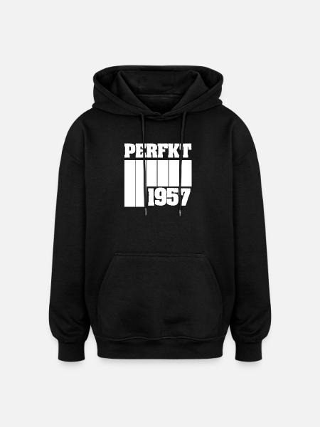 1957 - Oversized Unisex Hoodie - Schwarz