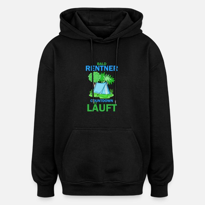 Rentner Countdown - Oversized Unisex Hoodie - Schwarz