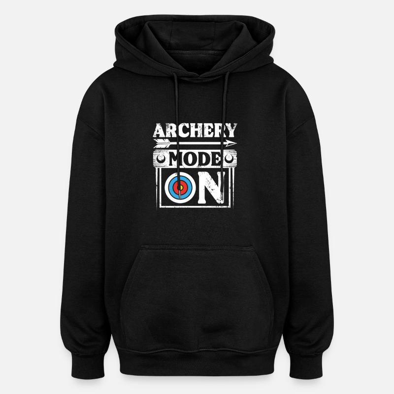 Archery mode on - Oversized Unisex Hoodie - black