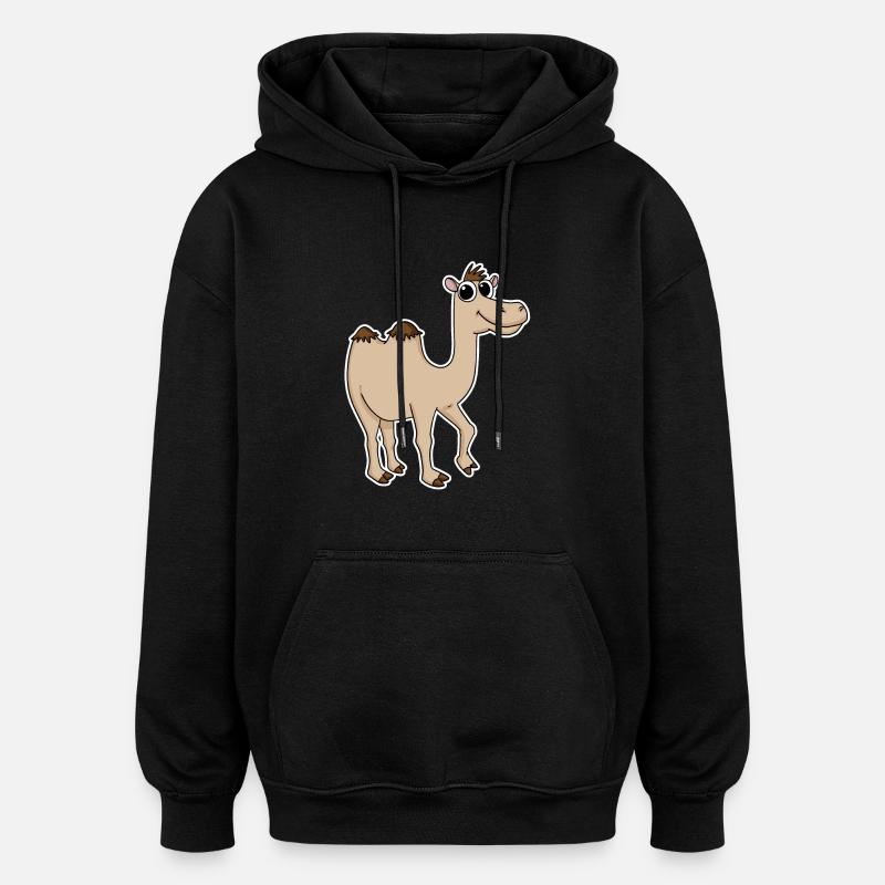 Chameau - Sweat à capuche oversize unisexe - noir