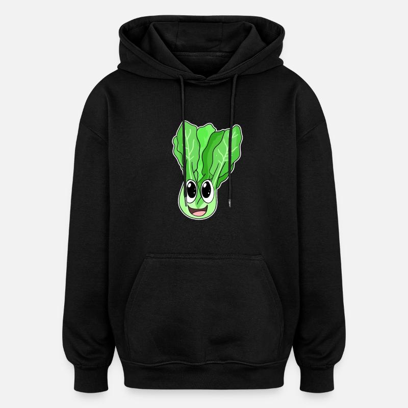 Laitue - Sweat à capuche oversize unisexe - noir