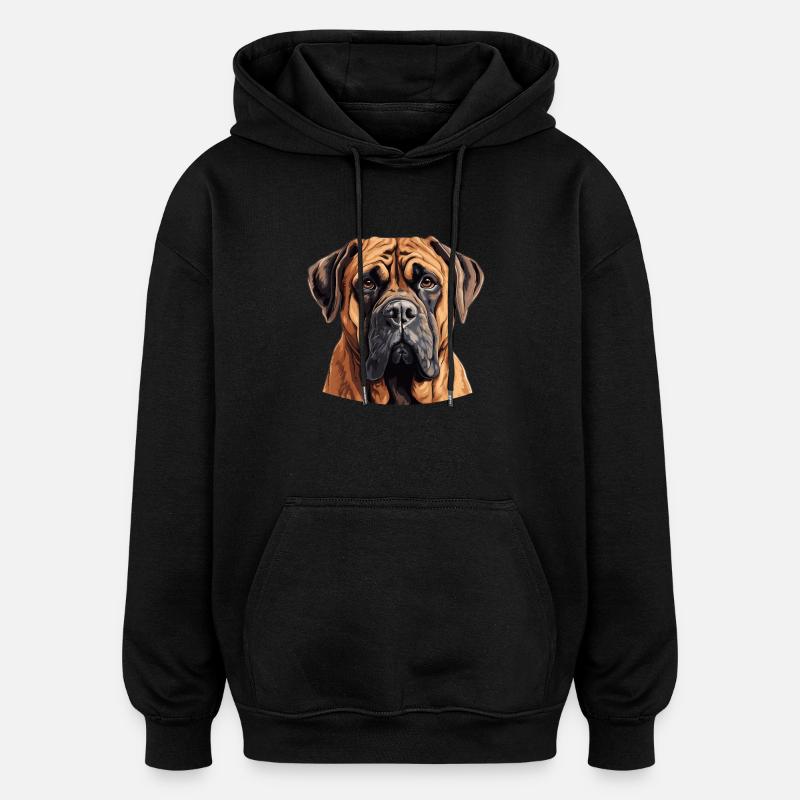 Chien Boerboel - Sweat à capuche oversize unisexe - noir