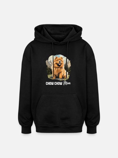 Dog Chow Chow - Oversized Unisex Hoodie - black