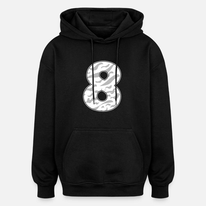 8 - Oversized Unisex Hoodie - black