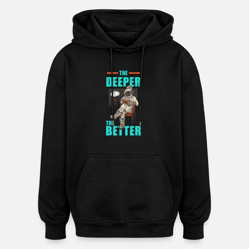 Diver diving course gift - Oversized Unisex Hoodie - black