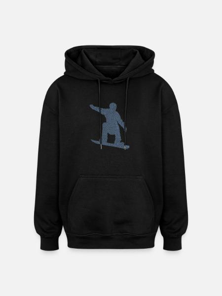 Snowboarder Geschenkideen Snowboard - Oversized Unisex Hoodie - Schwarz