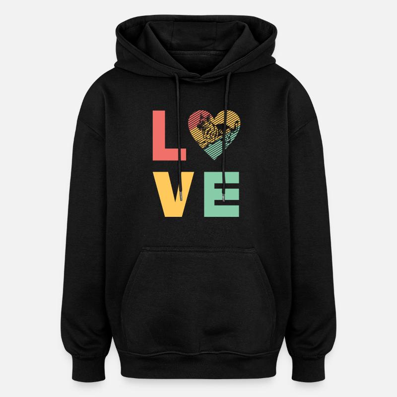Deutscher Schäferhund - Oversized Unisex Hoodie - Schwarz