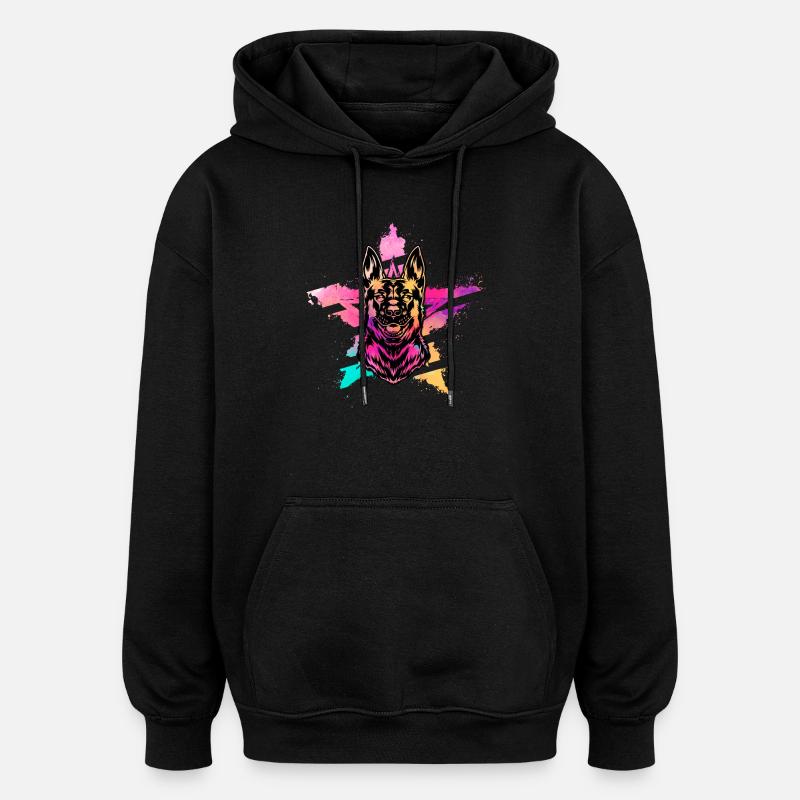 Deutscher Schäferhund - Oversized Unisex Hoodie - Schwarz