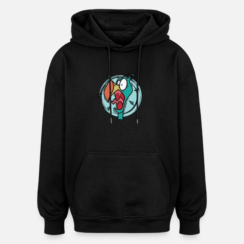 crazy dodo bird from Mauritius - Oversized Unisex Hoodie - black