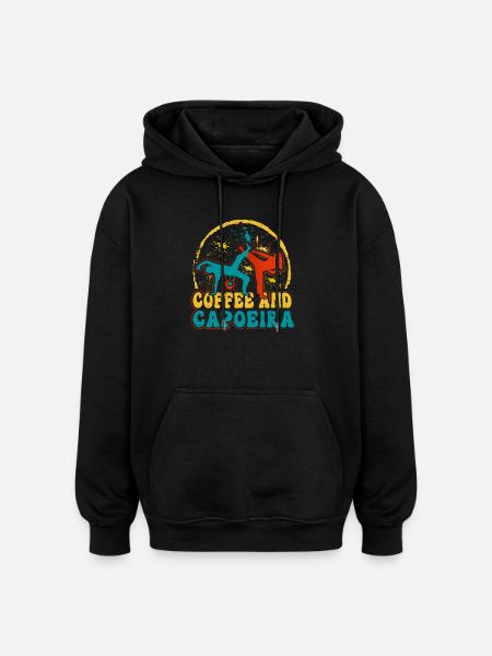 Kaffee und Capoeira - Oversized Unisex Hoodie - Schwarz