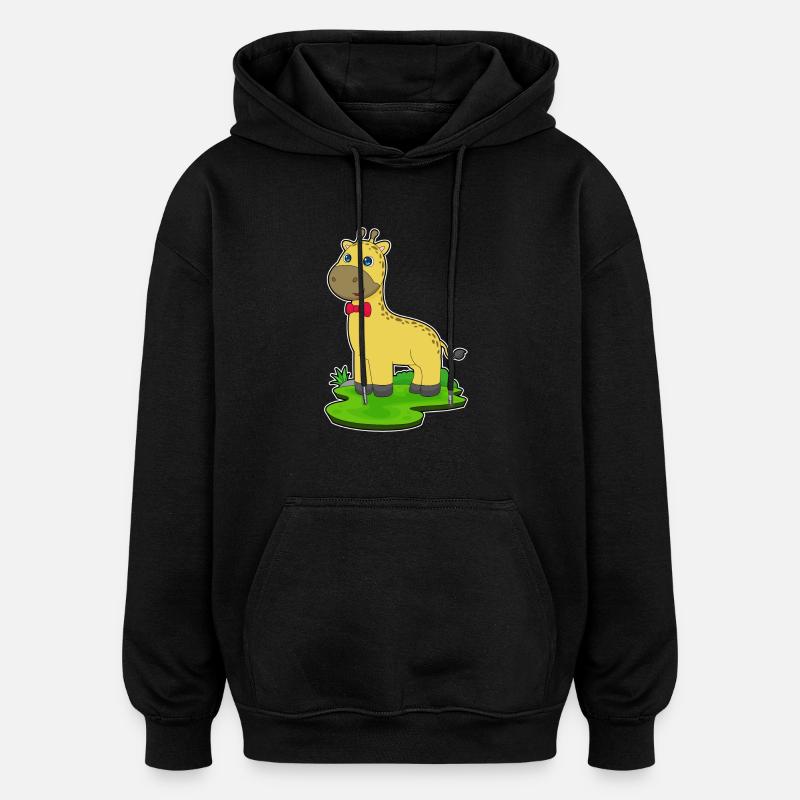 Arc de girafe - Sweat à capuche oversize unisexe - noir