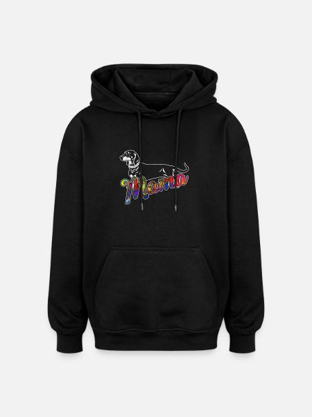 Dachshund Dachshund Mama - Oversized Unisex Hoodie - black