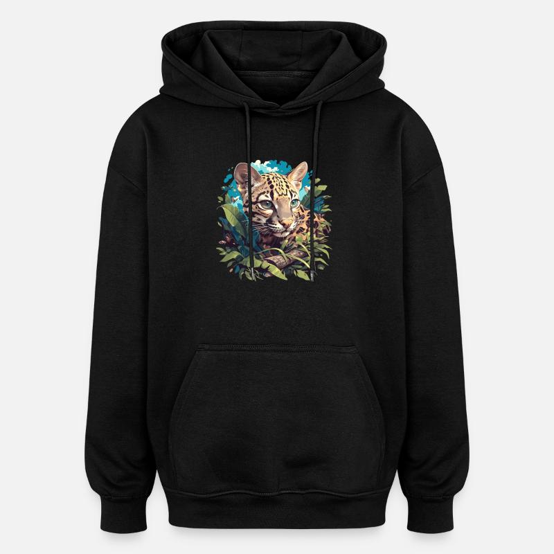 Ocelots Ocelot - Oversized Unisex Hoodie - black