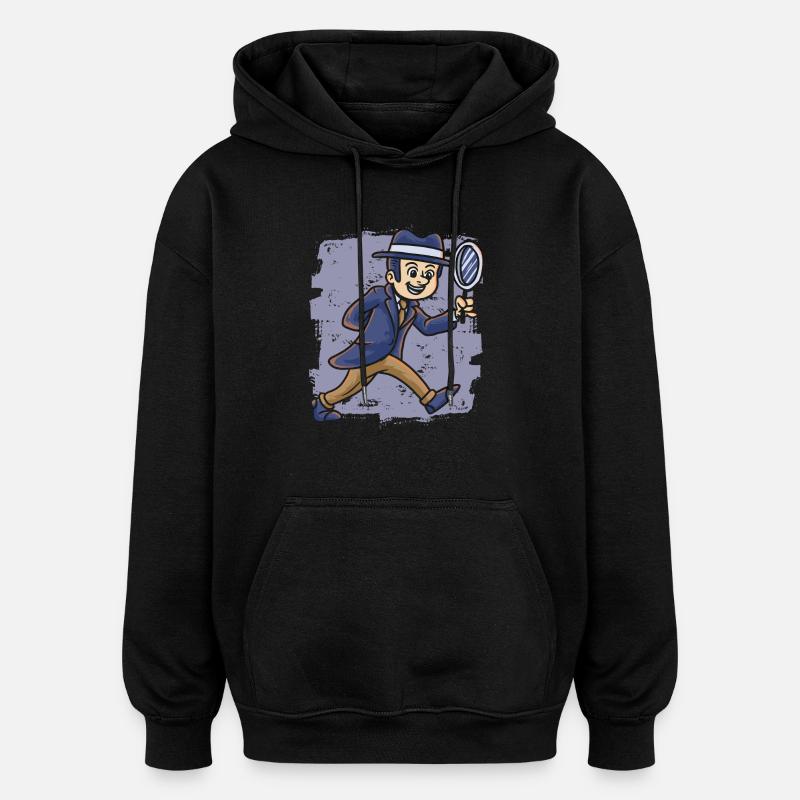 Agent de service Officier Détective - Sweat à capuche oversize unisexe - noir
