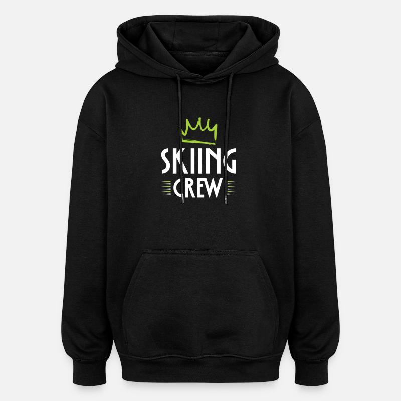 Équipe de ski - Sweat à capuche oversize unisexe - noir