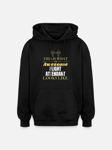 Detta är vad en fantastisk flygvärdinna ser ut lik - Oversized luvtröja unisex - svart