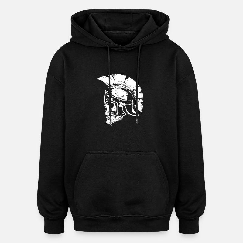 Spartan Skull Gladiator - Oversized Unisex Hoodie - black