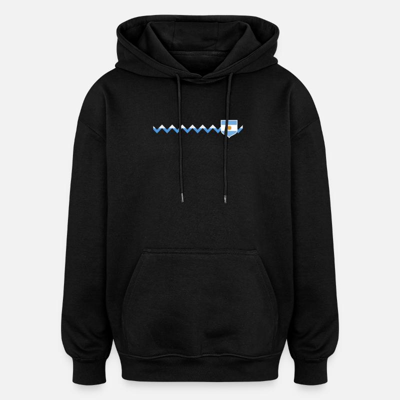 Argentine Cadeau Argentine Drapeau argentin - Sweat à capuche oversize unisexe - noir